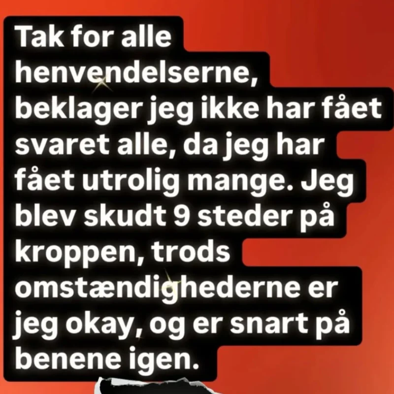 HA-rocker ramt af ni skud